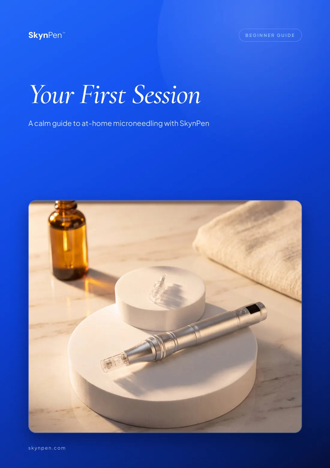 Cover of the SkynPen guide Your First Session